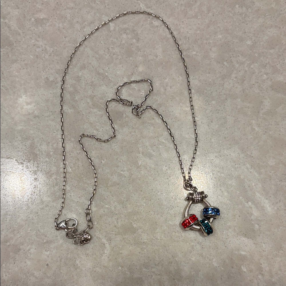 Brighton Meridian Charm Holder Necklace + 3 Charms